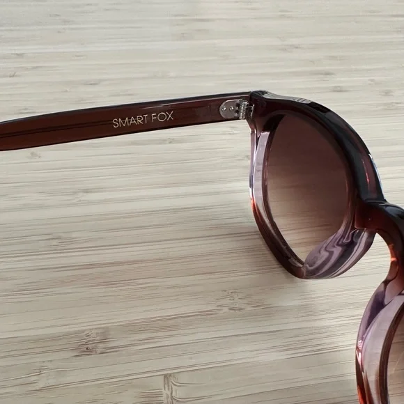 Wildfox Smart Fox Dark Gradient Purple Brown Sunglasses